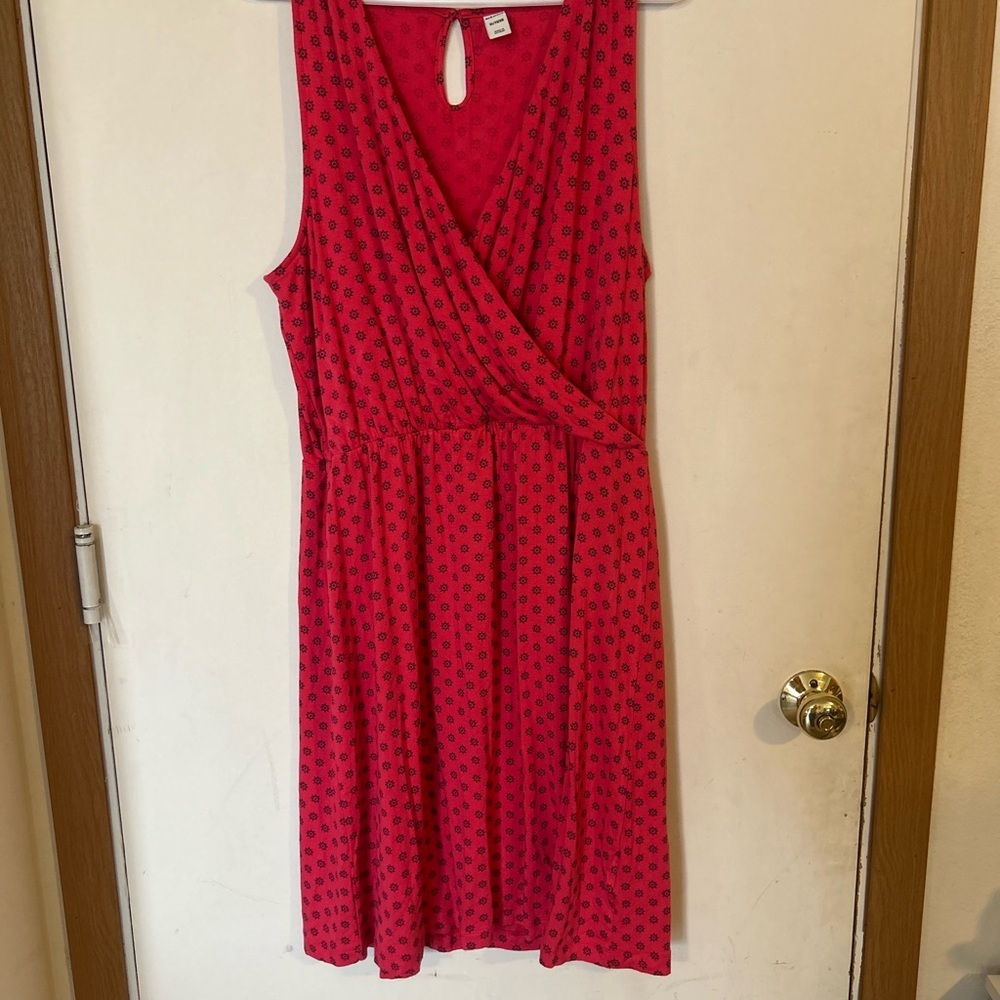 Old Navy Pink sleeveless faux wrap dress size xl